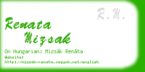 renata mizsak business card