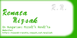 renata mizsak business card